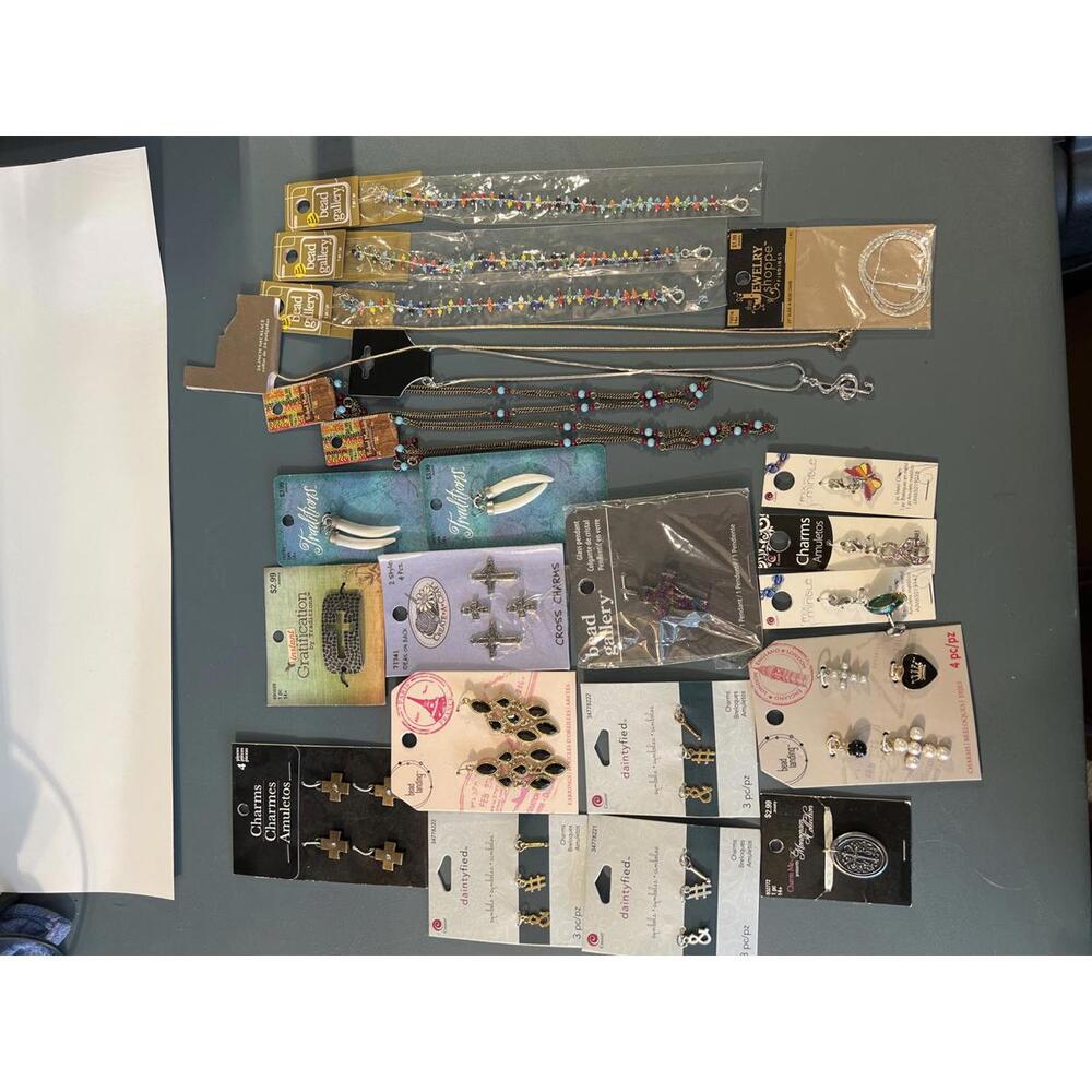 Mixed Lot of Charms, chains and Earrings Asst Styles and Designs (SR1147)